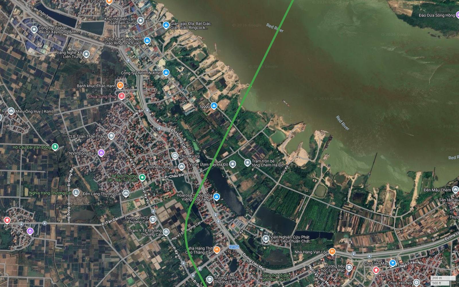 Tuyến metro số 4 Hà Nội đổ bộ vào khu Thượng Cát Liên Mạc thuộc Bắc Từ Liêm sau khi vượt sông Hồng